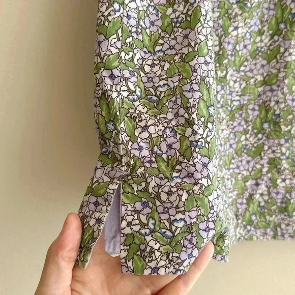 American Eagle Outfitters Stretch Floral Mini Skirt, Purple and Green, Size 4 - Picture 6 of 16